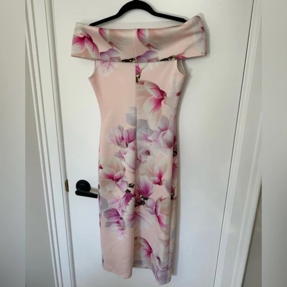 Henry Hunt UK Off Shoulder Roxanne Bardot Midi Dress (size 8) - Picture 4 of 10